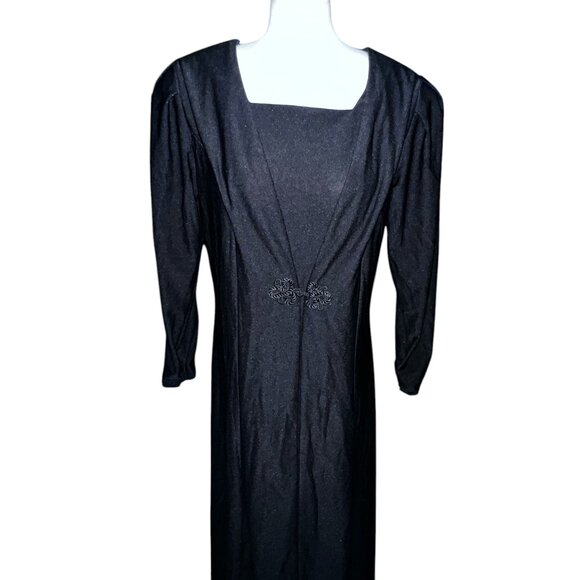 Southeastern Womens Black Long Sleeve Square Neck Dress Size 18 WomensMade In US - Picture 5 of 16